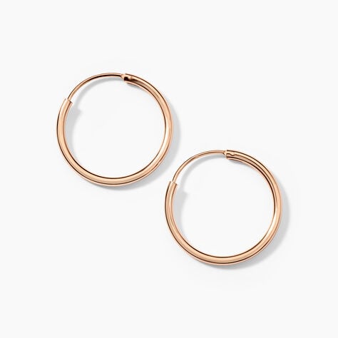 Créoles Argent Rose Olympia - Boucles d'oreilles créoles Femme | Histoire d’Or