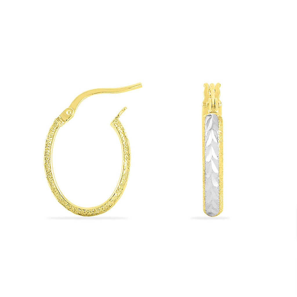 Créoles Sterala Or Jaune Strass - Boucles d'oreilles créoles Femme | Histoire d’Or