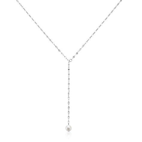 Collier Aron Argent Blanc Perle De Culture Blanc - Colliers fantaisie Femme | Histoire d’Or