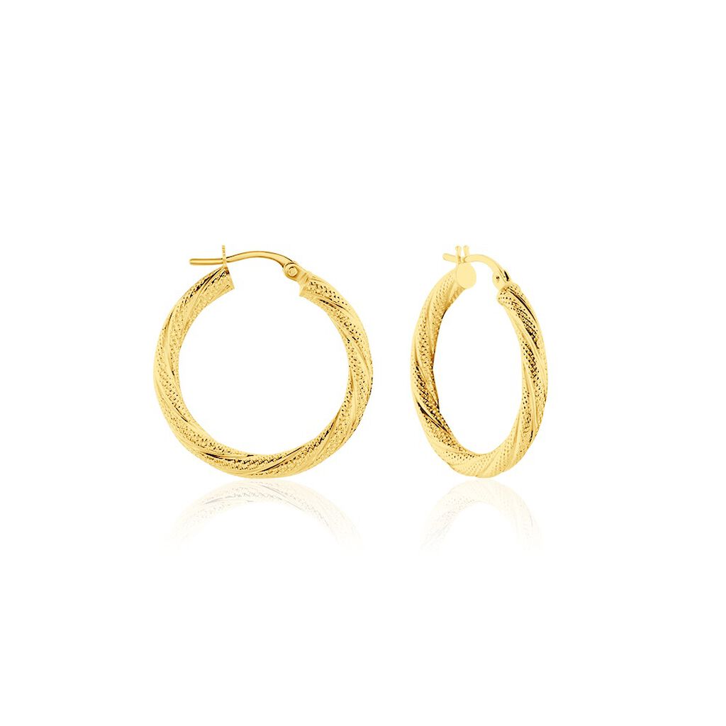 Cr&eacute;oles Clematis Or Jaune - Boucles d'oreilles cr&eacute;oles Femme | Histoire d&rsquo;Or