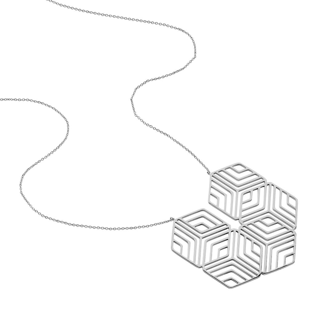 Collier Martine Acier Blanc - Sautoirs Femme | Histoire d’Or