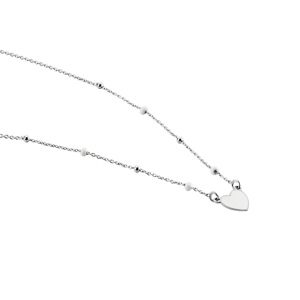 Collier Argent Blanc Augustine - Colliers fantaisie Femme | Histoire d’Or