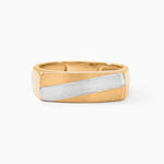 Chevali&egrave;re Benton Rectangulaire Ligne Or Bicolore - Chevali&egrave;res Homme | Histoire d&rsquo;Or