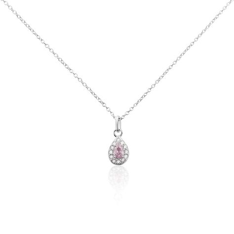 Collier Court Argent Blanc Tania Oxyde De Zirconium - Ras de cou Femme | Histoire d’Or