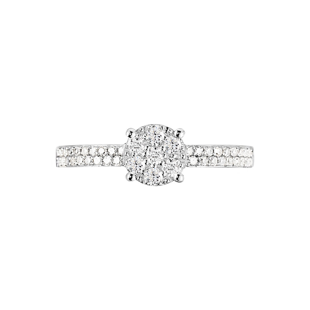 Bague Frika Or Blanc Diamant - Bagues avec pierre Femme | Histoire d&rsquo;Or