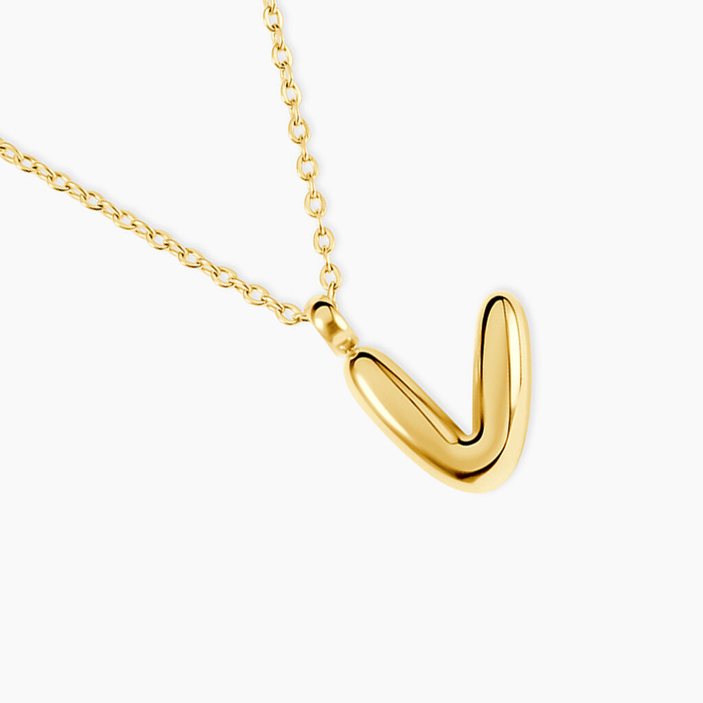 Collier Feliciane Acier Dor&eacute; - Colliers fantaisie Femme | Histoire d&rsquo;Or