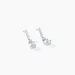 Boucles D'oreilles Pendantes Corianne Argent Blanc Oxyde De Zirconium