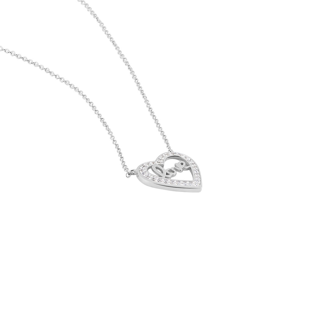 Collier Elansa Argent Blanc Oxyde De Zirconium - Colliers fantaisie Femme | Histoire d’Or