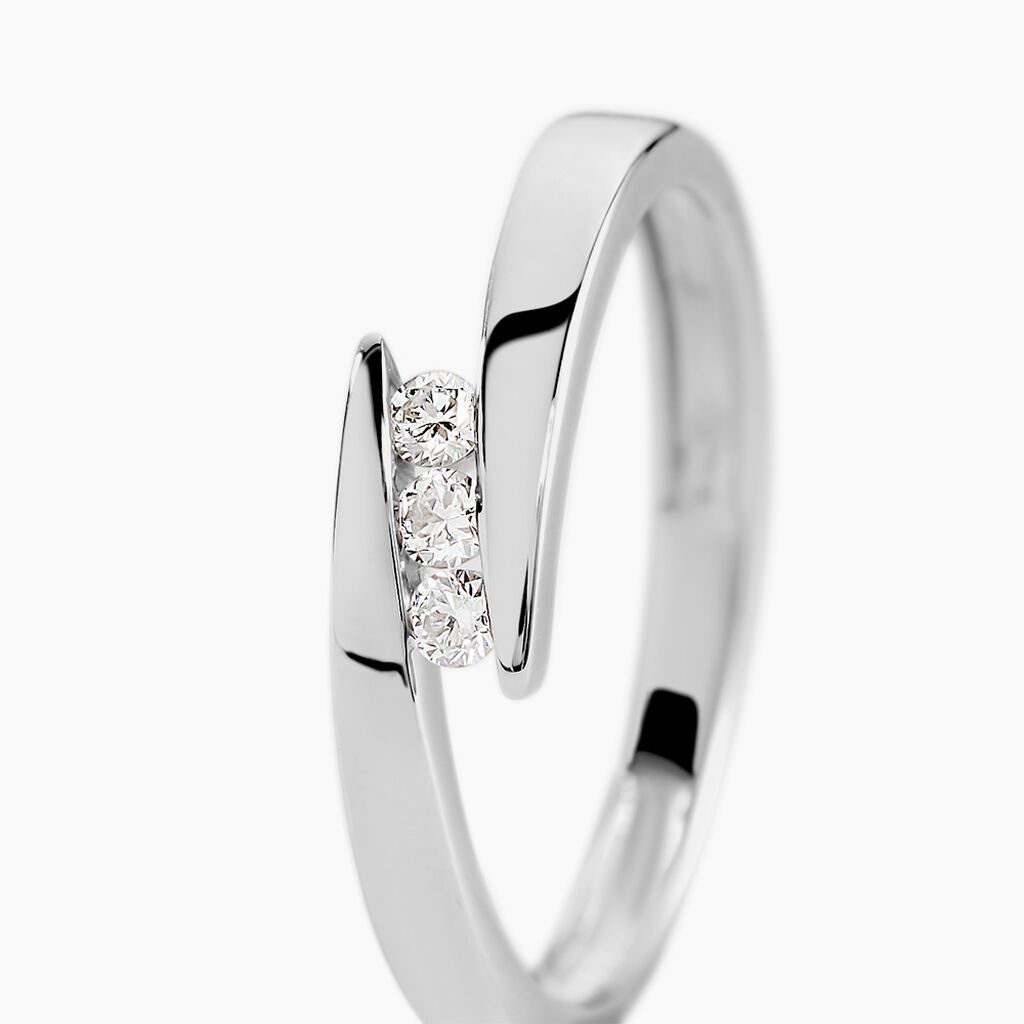 Bague Galya Or Blanc Diamant - Bagues avec pierre Femme | Histoire d&rsquo;Or