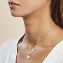 Pendentif Ange Rond Or Jaune - Pendentifs Baptême Famille | Histoire d’Or