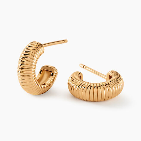 Créoles Dune Plaqué Or Doré - Boucles d'oreilles créoles Femme | Histoire d’Or