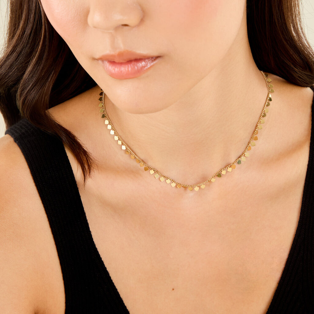 Collier Eva Acier Jaune - Colliers fantaisie Femme | Histoire d&rsquo;Or