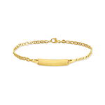 Bracelet Identit&eacute; Fanelia Maille Marine Or Jaune - Bracelets Communion Enfant | Histoire d&rsquo;Or