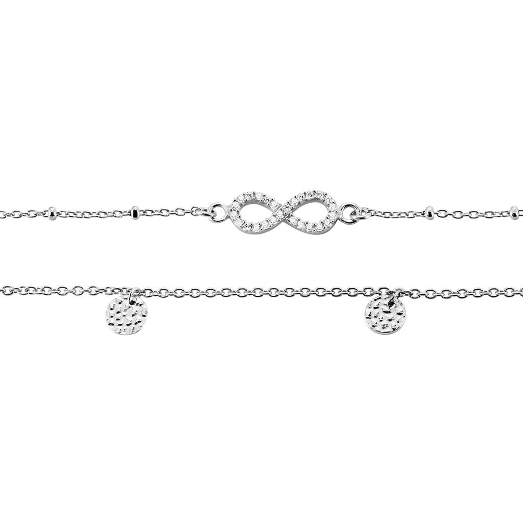 Chaîne De Cheville Argent Blanc Roschen Oxydes De Zirconium - Chaînes de cheville Femme | Histoire d’Or