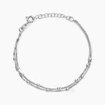 Bracelet Tounes Argent Blanc - Bijoux sans pierre Femme | Histoire d&rsquo;Or