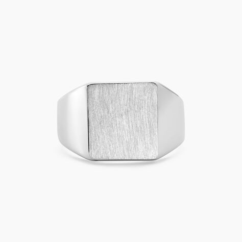 Chevalière Gaspare Argent Blanc - Chevalières Homme | Histoire d’Or