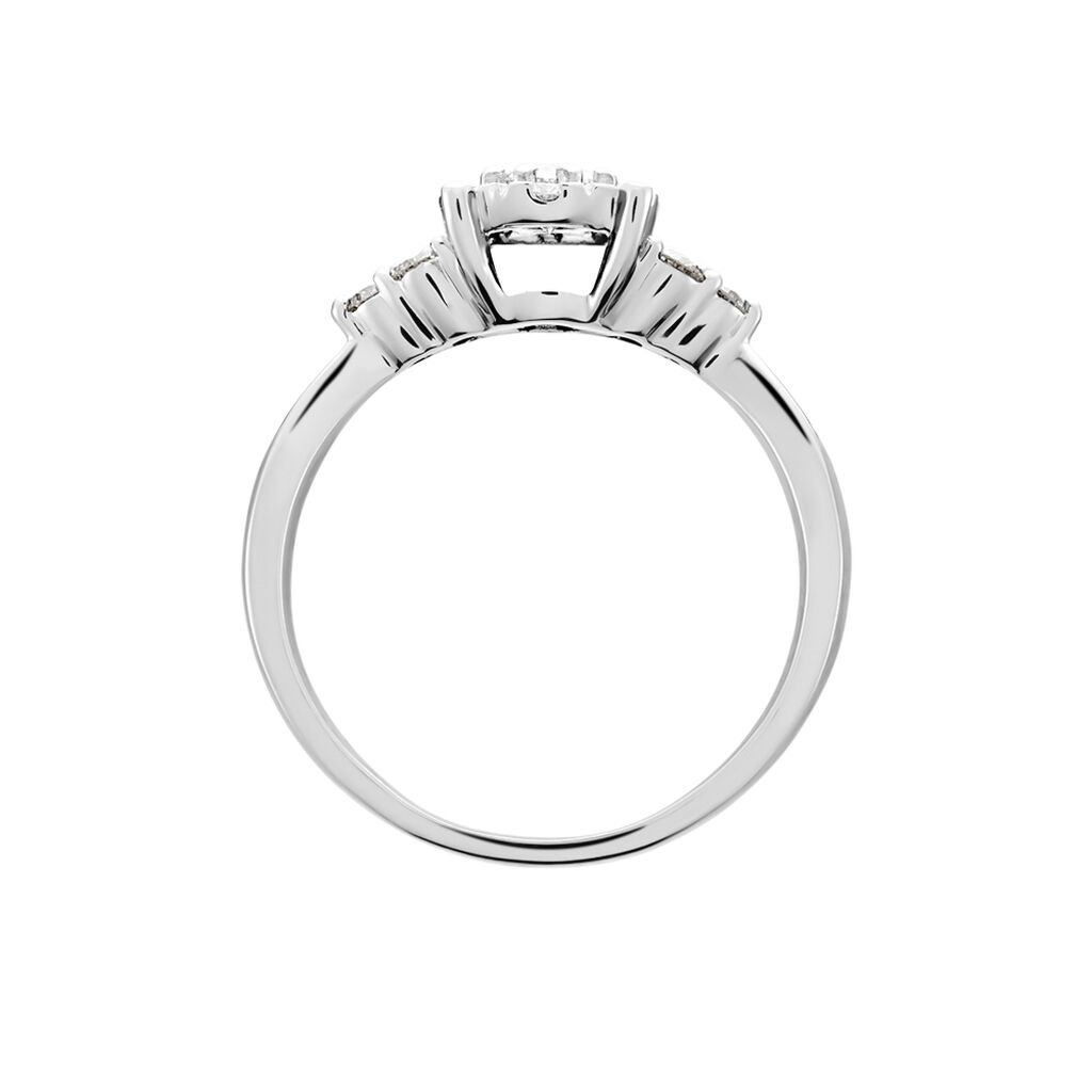 Bague Cierra Platine Blanc Diamant - Bagues solitaires Femme | Histoire d’Or