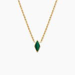Collier Jerry Or Jaune Malachite - Colliers Femme | Histoire d&rsquo;Or
