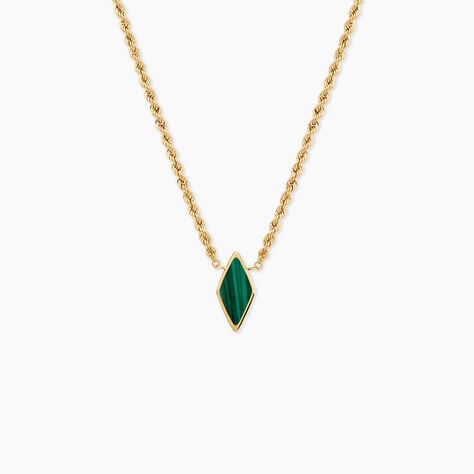Collier Jerry Or Jaune Malachite - Colliers Femme | Histoire d&rsquo;Or