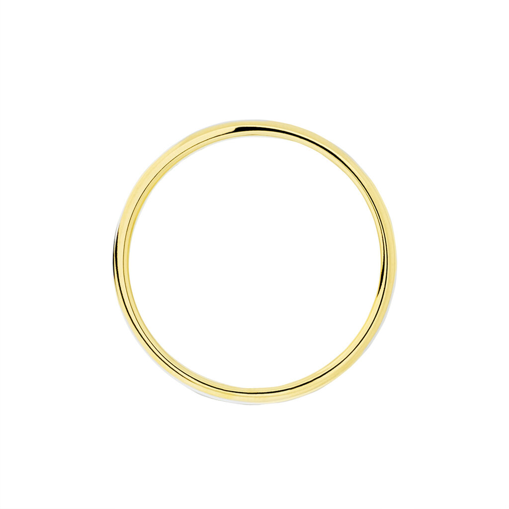 Alliance Miroir Ruban Plat Or Bicolore - Alliances Famille | Histoire d’Or