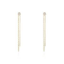Boucles D'oreilles Pendantes Aenor Plaqué Or Jaune Oxyde De Zirconium - Boucles d'oreilles fantaisie Femme | Histoire d’Or