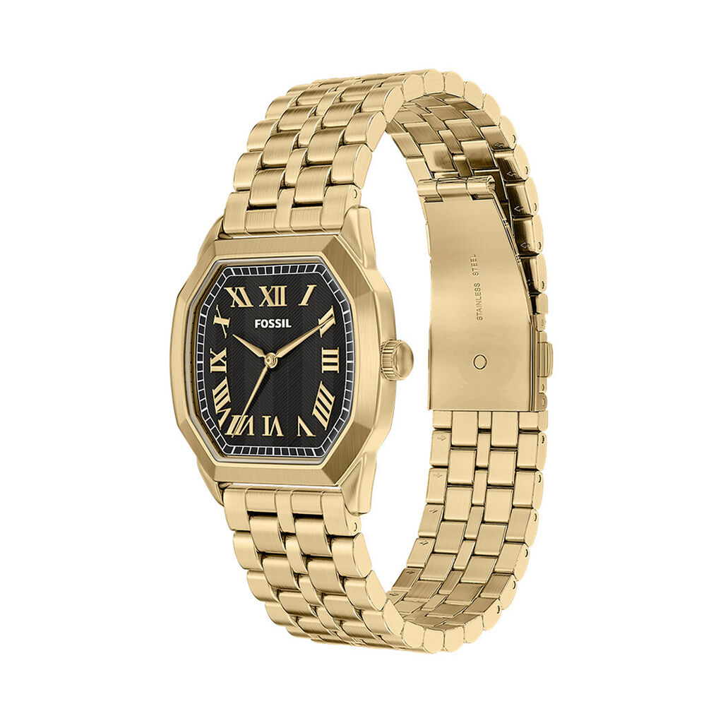 Montre Fossil Harlow Homme Noir - F&ecirc;te des p&egrave;res Homme | Histoire d&rsquo;Or