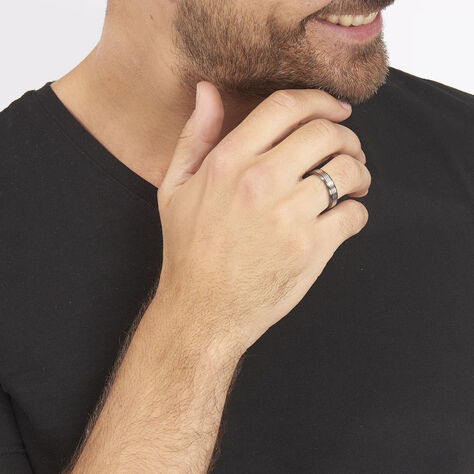 Bague Christell Acier Blanc - Bagues fantaisie Homme | Histoire d’Or