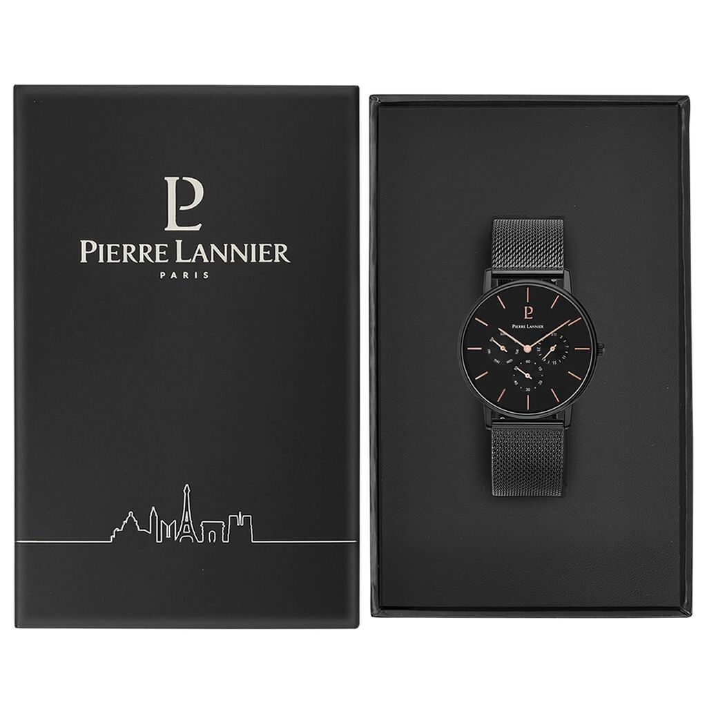 Montre Pierre Lannier Collection Cityline Noir - Montres Homme | Histoire d&rsquo;Or