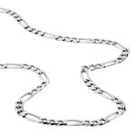 Cha&icirc;ne Vivian Maille Alternee 1/3 Argent Blanc - Chaines Homme | Histoire d&rsquo;Or