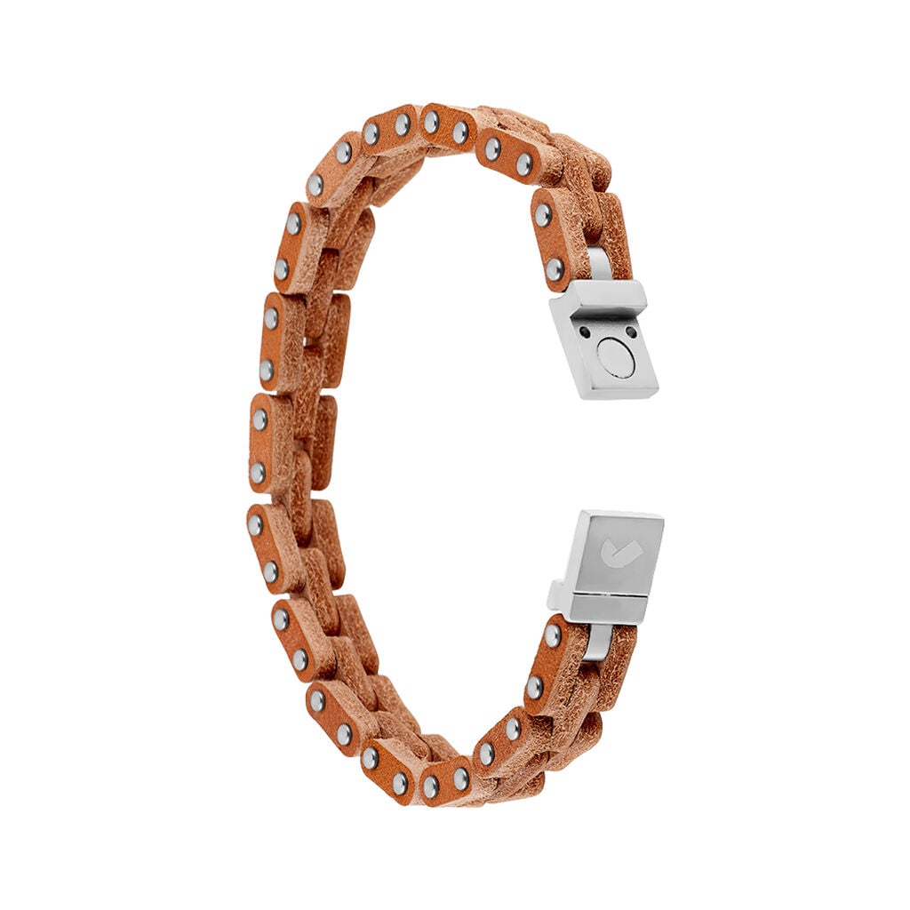 Bracelet Acier Blanc - Bracelets Cuir Homme | Histoire d&rsquo;Or