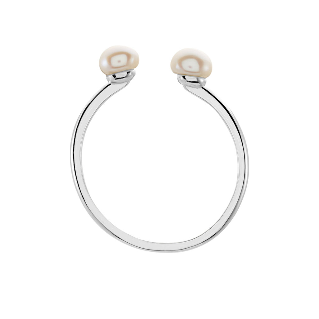Bague Ull Argent Blanc Perle De Culture - Bagues avec pierre Femme | Histoire d&rsquo;Or