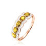 Bague Margaux Or Rose Citrine Et Diamant