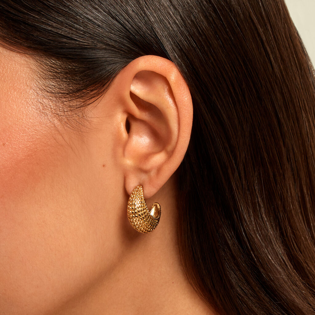 Cr&eacute;oles Antiqua Acier Jaune - Boucles d'oreilles cr&eacute;oles Femme | Histoire d&rsquo;Or