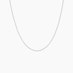 Cha&icirc;ne Igoa Maille For&ccedil;at Diamantee Or Blanc - Chaines Femme | Histoire d&rsquo;Or