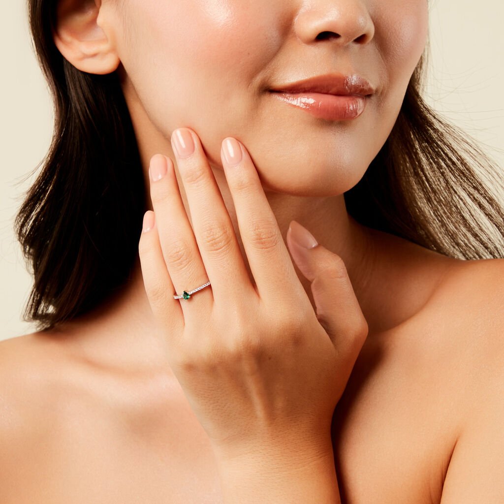 Bague Hermonia Argent Blanc Oxyde De Zirconium - Bagues avec pierre Femme | Histoire d’Or