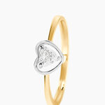 Bague Or Bicolore Goulvena Oxyde De Zirconium - Bagues solitaires Femme | Histoire d&rsquo;Or