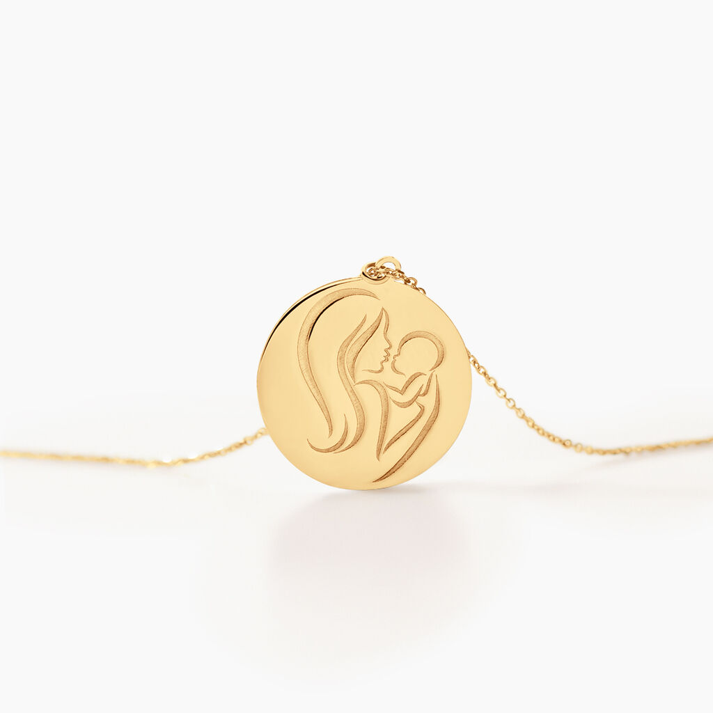 Collier Cobeia Maille Forcat Or Jaune - Colliers Naissance Femme | Histoire d&rsquo;Or