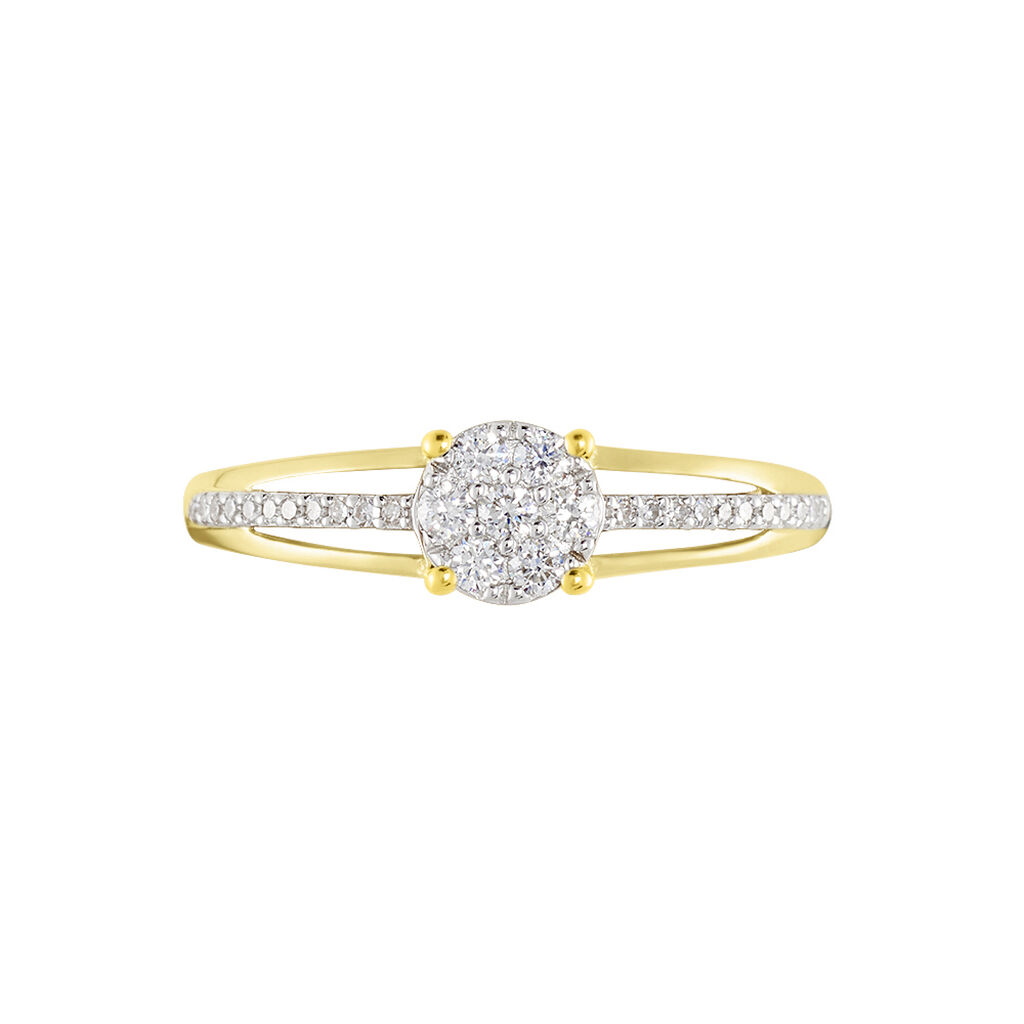 Bague Katherina Or Jaune Diamant - Bagues avec pierre Femme | Histoire d’Or