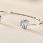 Bracelet Jonc Domitylle Argent Blanc Oxyde De Zirconium - Bracelets joncs Femme | Histoire d&rsquo;Or