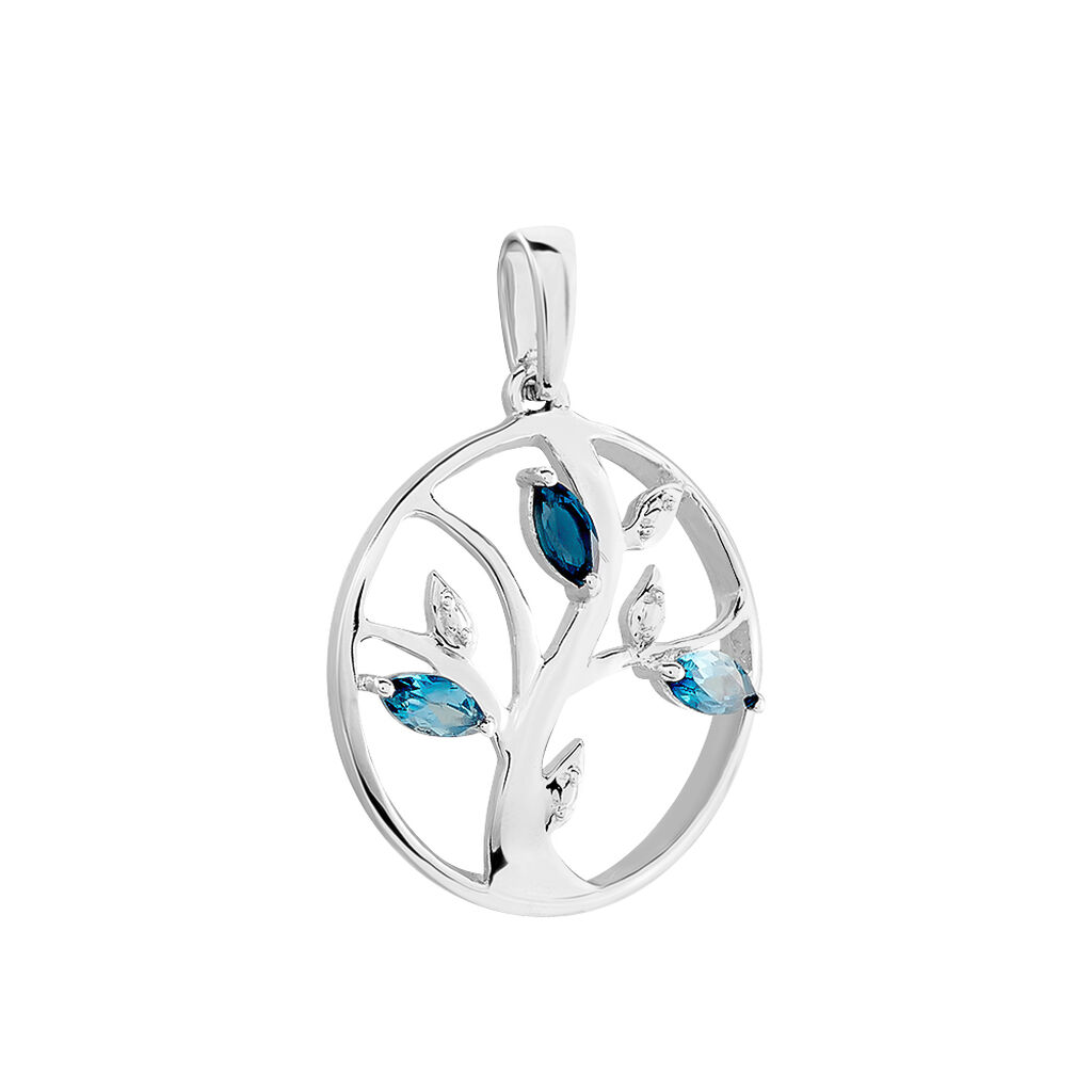Pendentif Godolieba Or Blanc Topaze - Pendentifs Femme | Histoire d’Or