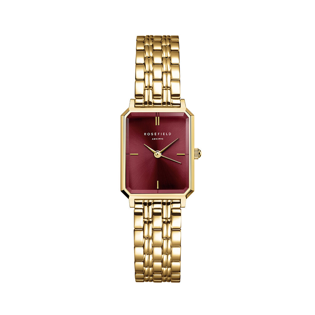 Montre Rosefield Octagon Xs Bordeaux - Id&eacute;es cadeaux Femme | Histoire d&rsquo;Or