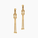 Boucles D'Oreilles Pendantes Cyndel Argent Dor&eacute; A L'Or 750/1000 - Boucles d'oreilles pendantes Femme | Histoire d&rsquo;Or
