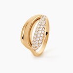 Bague Shiny Bold Plaqu&eacute; Or Jaune Oxyde De Zirconium - Bagues avec pierre Femme | Histoire d&rsquo;Or