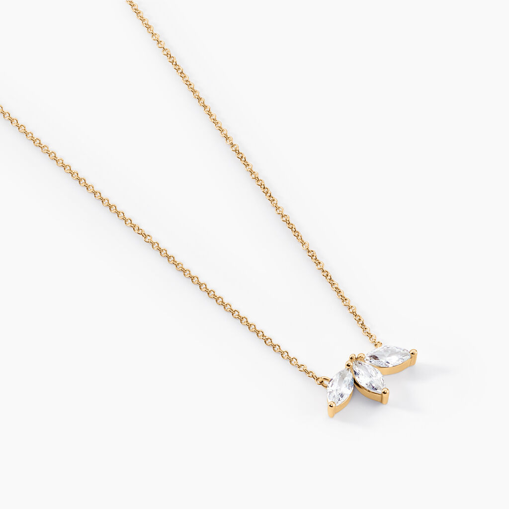 Collier Marquise Or Jaune Oxyde De Zirconium - Colliers Femme | Histoire d’Or