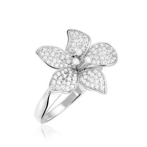 Bague Argent Blanc Catherine Oxydes De Zirconium - Bagues avec pierre Femme | Histoire d’Or