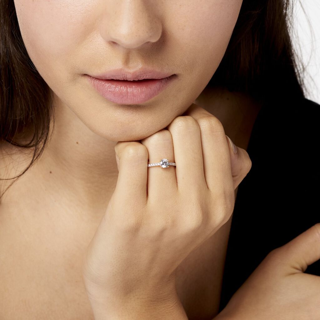 Bague Manon Or Jaune Oxyde De Zirconium - Bagues solitaires Femme | Histoire d’Or