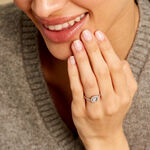 Bague Adrienna Or Blanc Topaze Oxyde De Zirconium - Bagues solitaires Femme | Histoire d&rsquo;Or