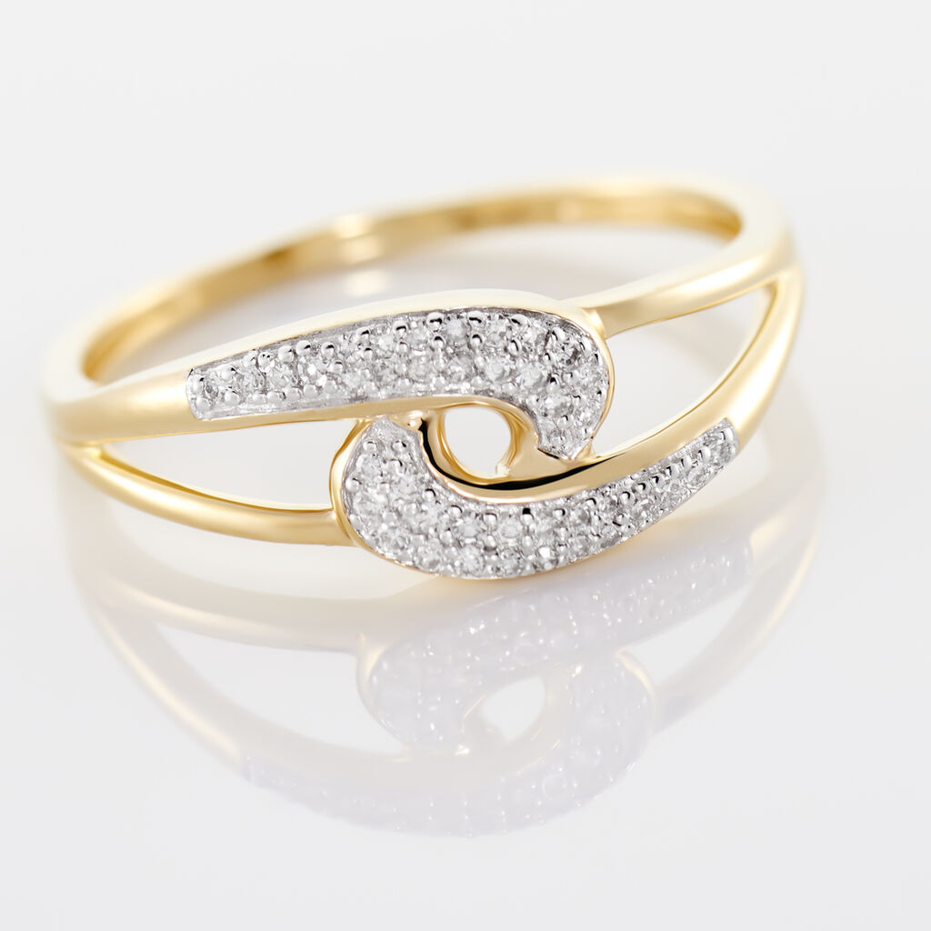 Bague Melisianne Or Jaune Diamant - Bagues avec pierre Femme | Histoire d’Or