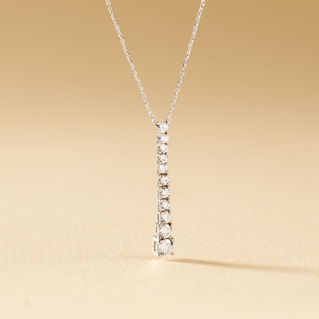 Collier Riviera Or Blanc Diamant - Colliers Femme | Histoire d’Or