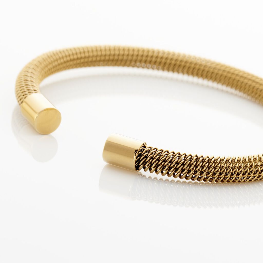 Bracelet Jonc Acier Doré Sibil - Bracelets joncs Femme | Histoire d’Or